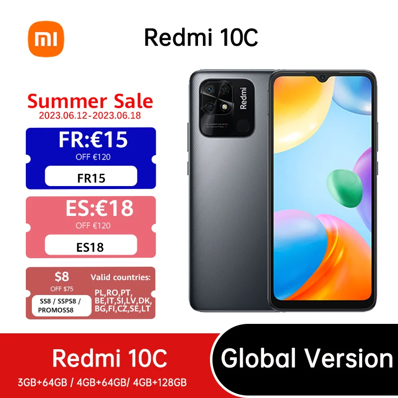 Global Version Xiaomi Redmi 10C 10 C 4GB 128GB Smartphone Snapdragon 680 6.71