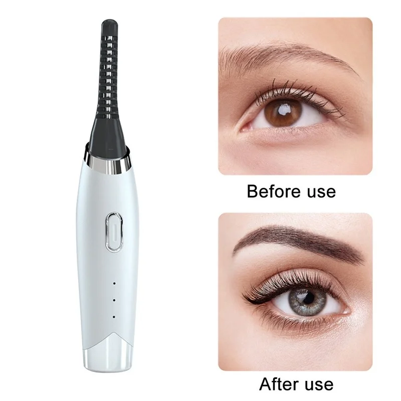 

Mini Electric Eyelash Curler Heated Eyelashes Curling Beauty Makeup Tool Long Lasting Lash Lifting Accessories Ironing Comb
