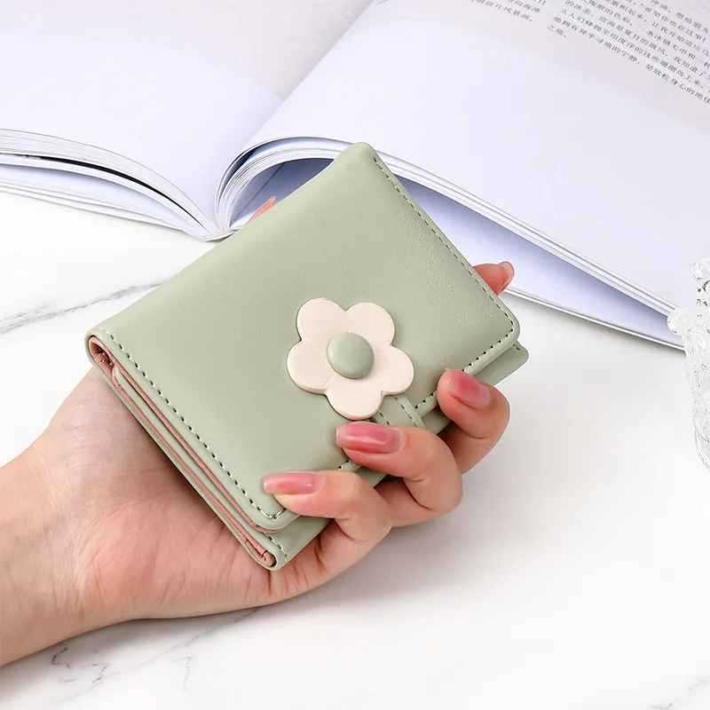 Women Wallet Short Small Three-fold Wallet Female Multi-card Card Holder Coin Purse Lady Clutch Mini Money Bag Wallet Carteras