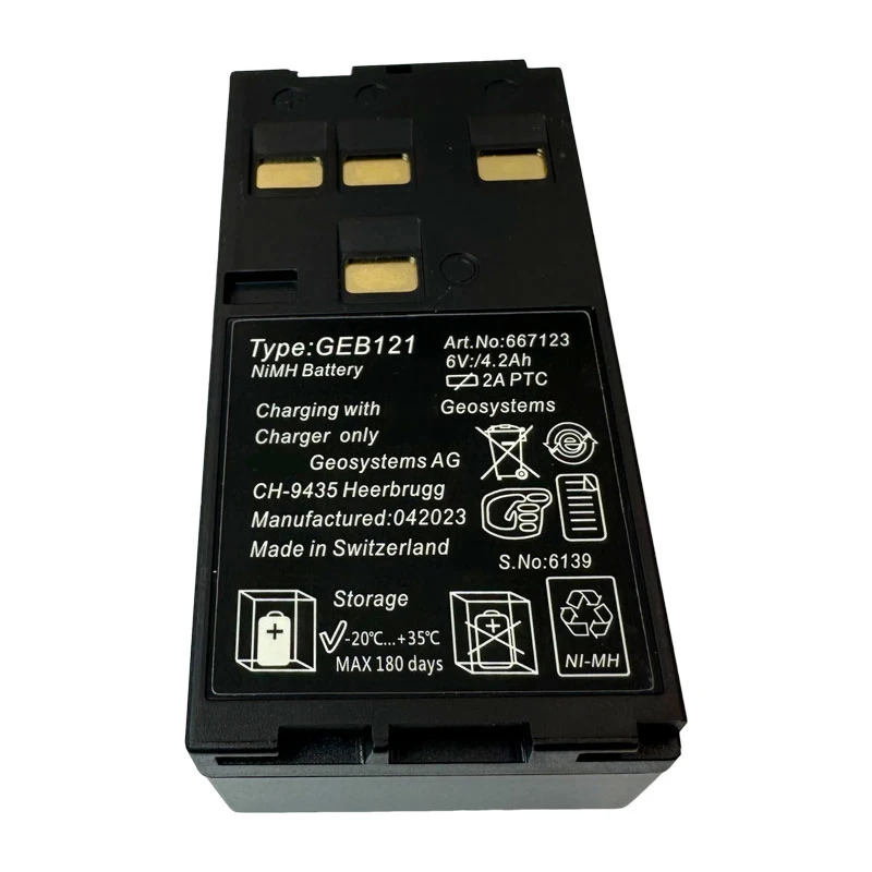 

Аккумулятор GEB121 для SWISS TCR407, TCR702, TCR802 TPS-400 TPS-1100 TPS-800 TPS-700 TC302/402Total Station Surveying 6 В 4200 мАч