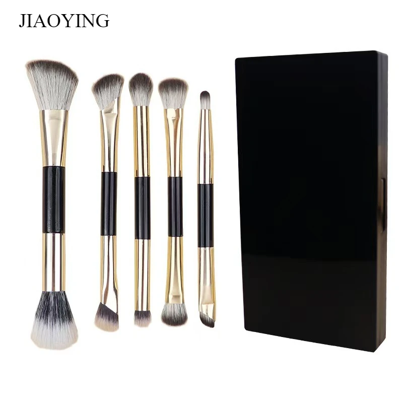 Новая косая щетка для бровей с двойной головкой спиральная завивки ресниц