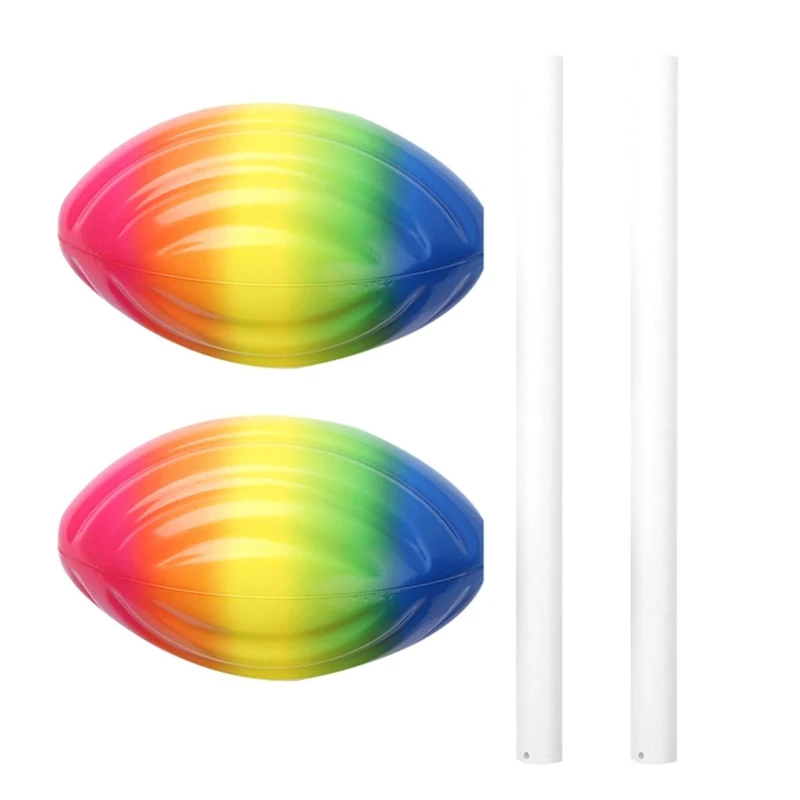 

2 Plastic Cup Turner Wands+2 Rugby Ball Foam For Electric Tumbler Spinner Craft