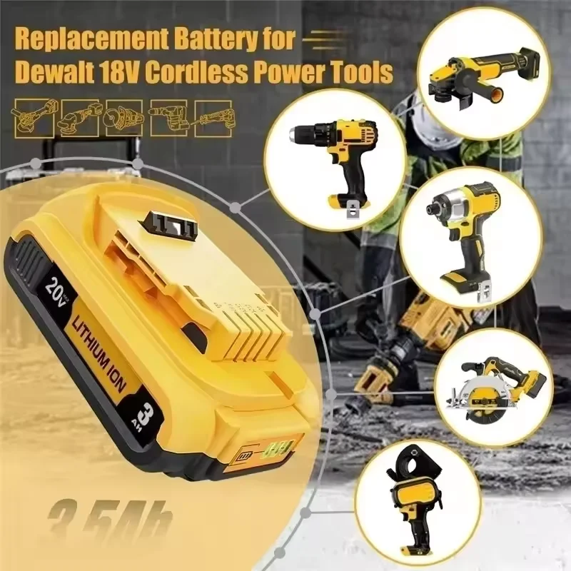 20 В 3 Ач DCB203 Батарея подходит для литий-ионного аккумулятора DeWalt Max DCB206 DCB205 DCB204 DCB182