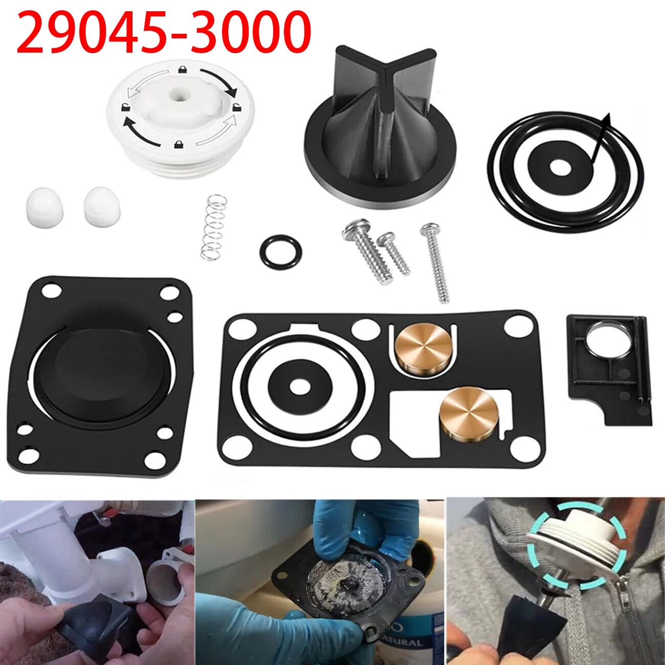 Сменный Набор TML для судового ручного туалета Jabsco 29045-3000 подходит серии 29090-3 и 29120-3