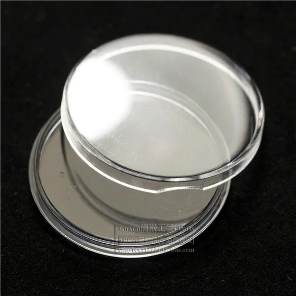1pc 40mm Diameter Original Acrylic Plastic Transparent Shell Coin Box For Special Commemorative Coins Round Box