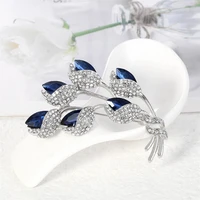 plant flower brooch 2022 new rhinestone corsage brooches high end badge womens clothing accessories broches para ropa mujer