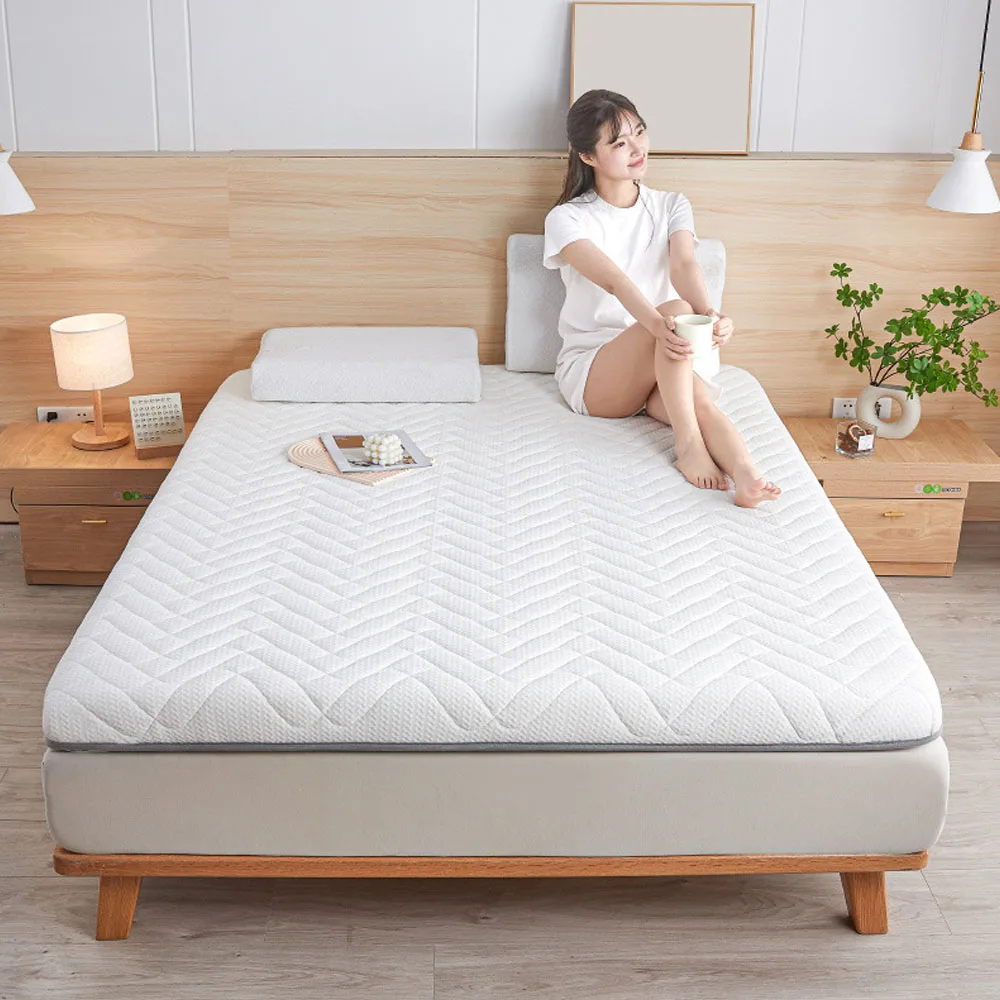 Knitting Mattress Latex Bed Mat Compression Resistance No Deformation Cushion Antibacterial Cotton Soft Decompression