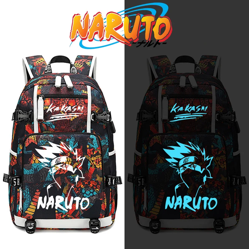 

Naruto Backpack Anime Cartoon Casual Bag Fashion School Bag Action Figures Knapsack Laptop Travel Large Capacity Teenager Gifts