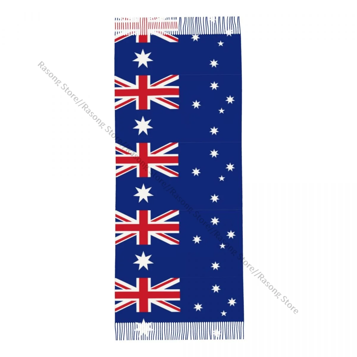 Зимний шарф с кисточками австралийский морской флаг женские кашемировые шарфы
