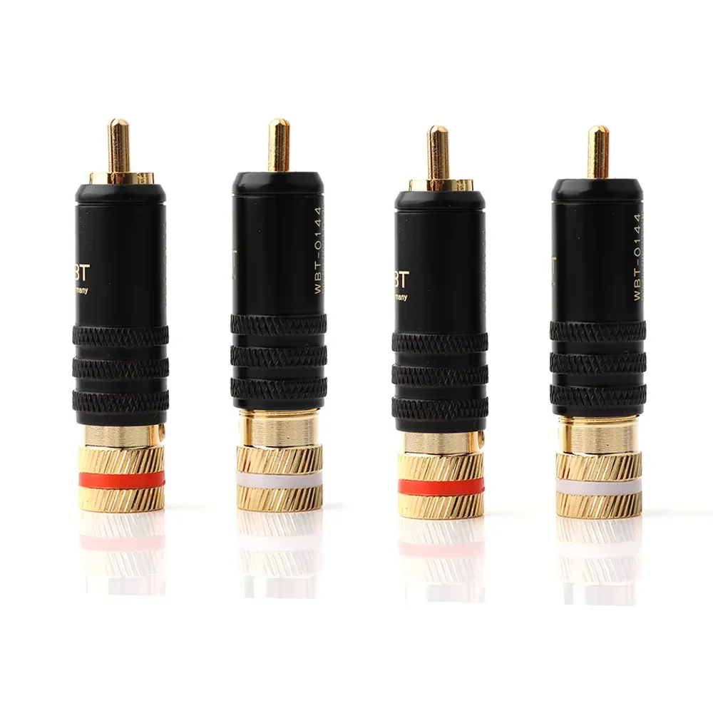 Preffair Высокое качество R1730 Новый позолоченный медный разъем RCA Прочный Винты Пайка