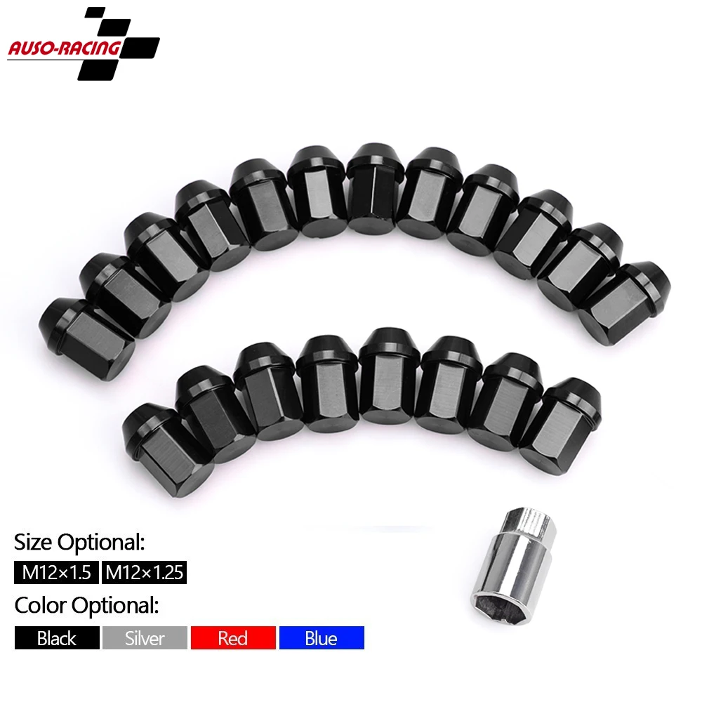 

Car Anti-theft 6061 Aluminum Alloy Wheel Lock Nuts Length 35MM M12*1.5 M12*1.25 Jdm Aftermarket Lug Nuts
