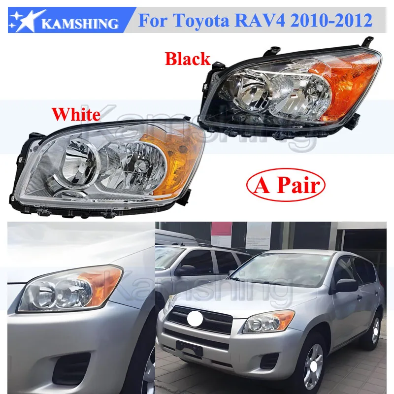 Фото Kamshing пара, американская версия, галогенный передний бампер, фара, фара для Toyota RAV 4 RAV4 2010-2012, фара №1