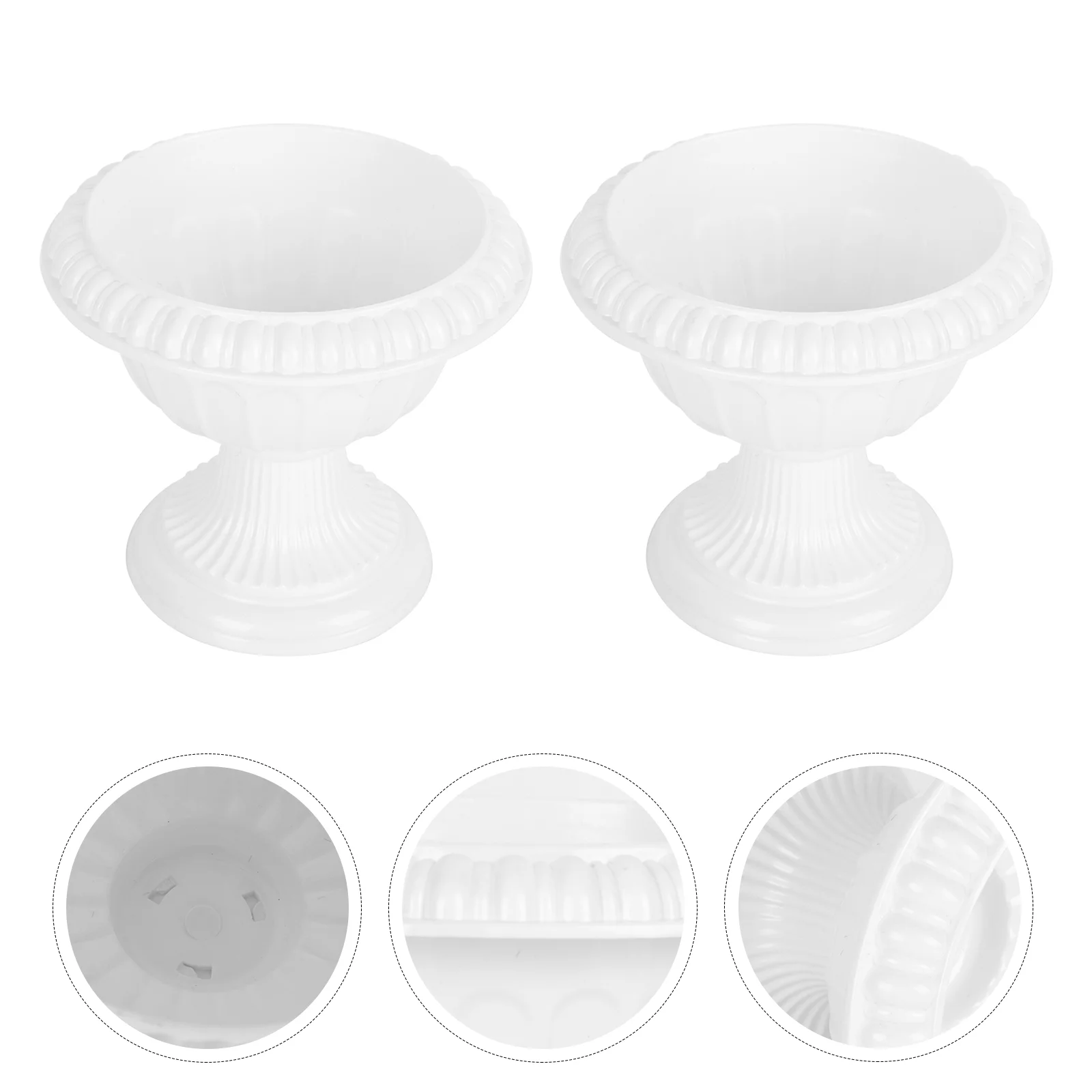 

2 Pcs Flower Pot Roman Pillar Flowerpot Glass Cylinder Vase Planting Garden Vintage Household Container Concrete Plastic