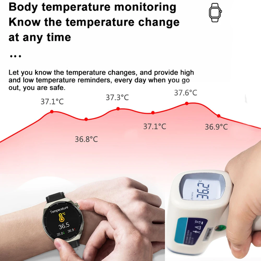 2023 NewNon-Invasive Blood Glucose Smart Bracelet IP68 Water Proof Watch ECG+PPG Blood Pressure Heart Rate Health Smart Bracelet images - 6