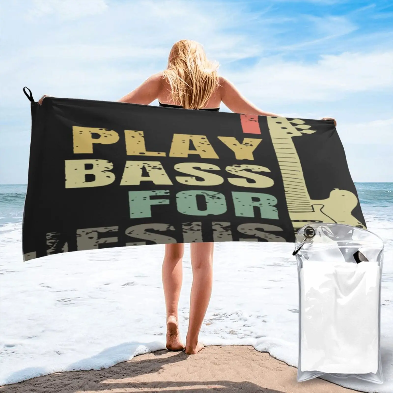 

Пляжное полотенце для игр на гитаре с Иисусом 2020, халат, женское полотенце для кухни, ванной, спа, наборы мебели для ванной комнаты