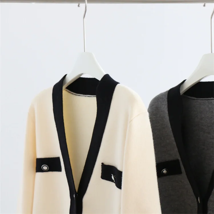 Aoangora Siping 2-Pin классический вязаный кардиган осень и зима свитер верхняя одежда