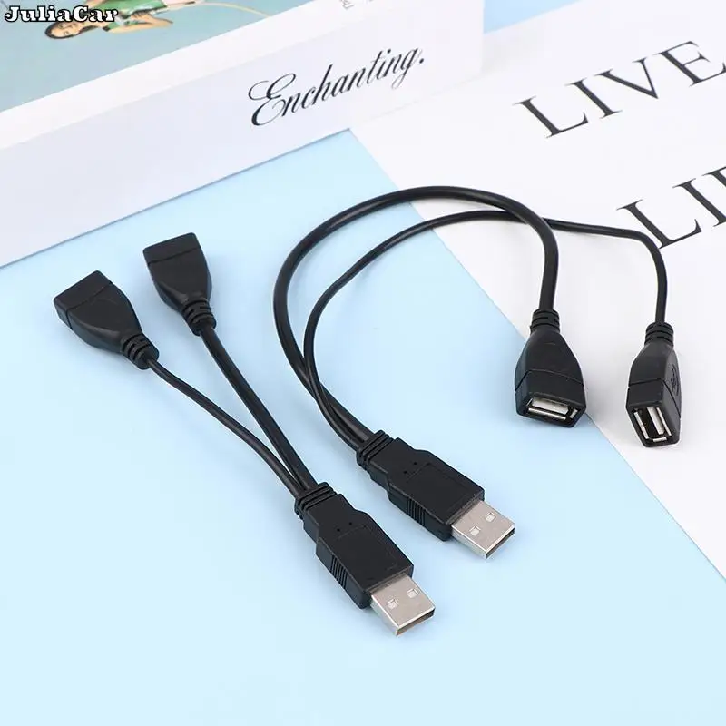 1 шт. 15/30 см штекер на 2 гнезда USB 0 Удлинительный кабель для передачи данных адаптер