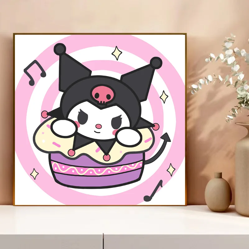 

026711070Digital oil painting living room background wall oil painting decorative cartoon Hand-painted oil painting