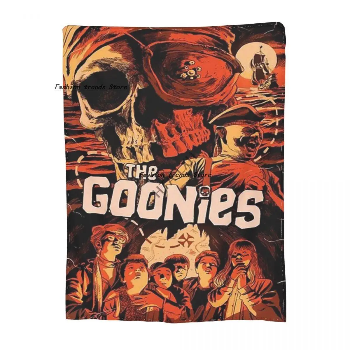 

The Goonies - Skull Pirate Sherpa Blankets Ultra Soft Flannel Fleece Throw Blankets for Couch Sofa Bed
