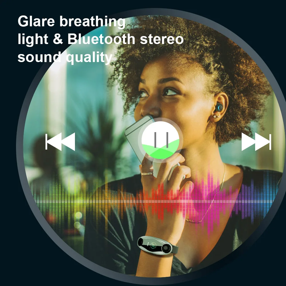 T90 2 In 1 TWS Earbuds Wireless Bluetooth Earphone Smart Watch Waterproof Health Tracker Sport Fitness Bracelet Smart Bands