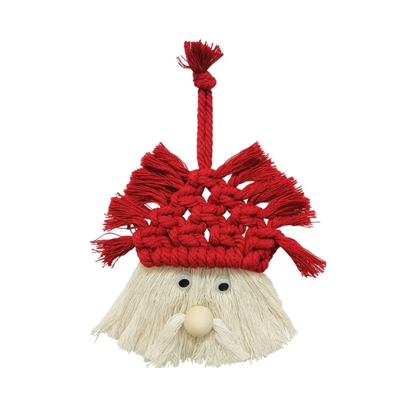 

Качественное тканое рождественское украшение в виде Санта-Клауса, хлопковое тканое украшение, праздничные атрибуты, новогодние