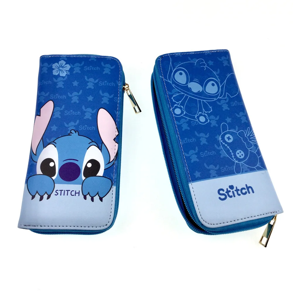 

Disney wallet Cartoon Stitch card holder pu coin bag Cute Cartoon Student Wallet Boys and Girls Short Wallet