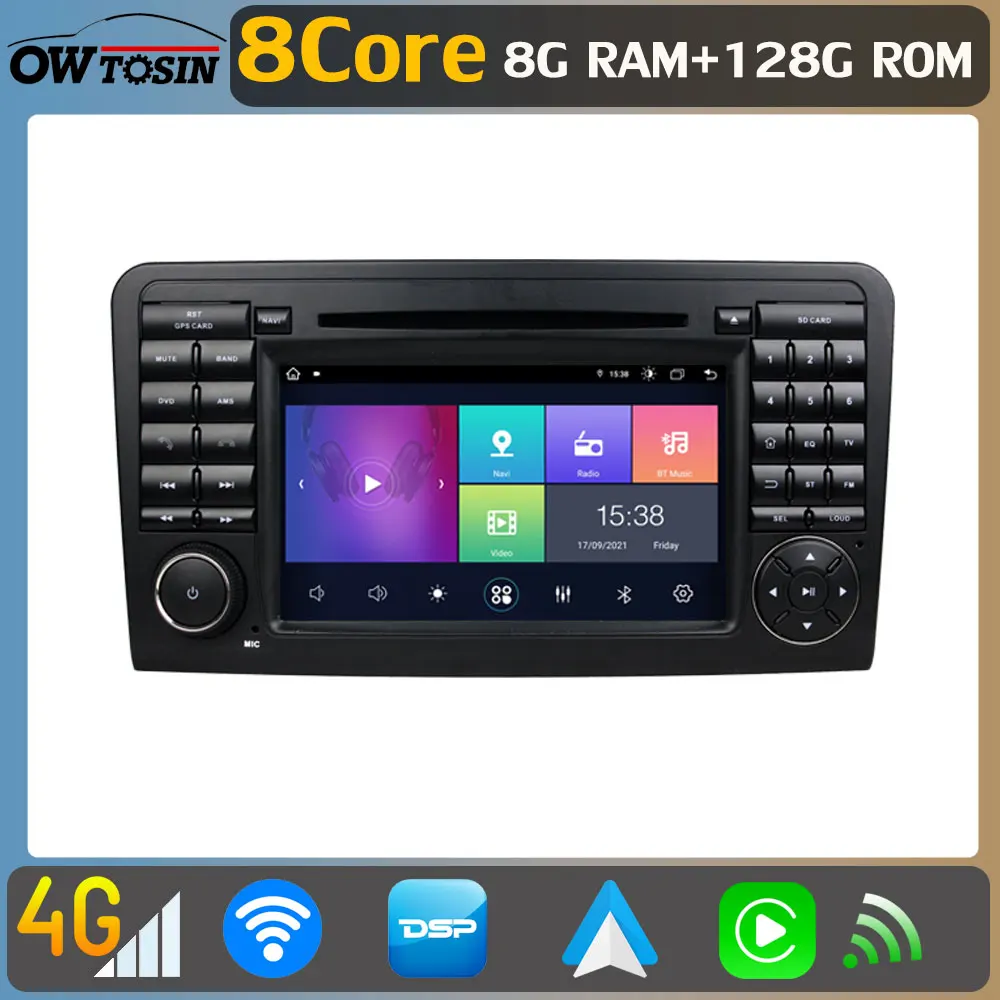 Android 11 8Core 8G + 128G автомобильный DVD GPS Радио для Mercedes Benz ML W164 X164 ML350 ML300 ML320 аудио | Отзывы и видеообзор