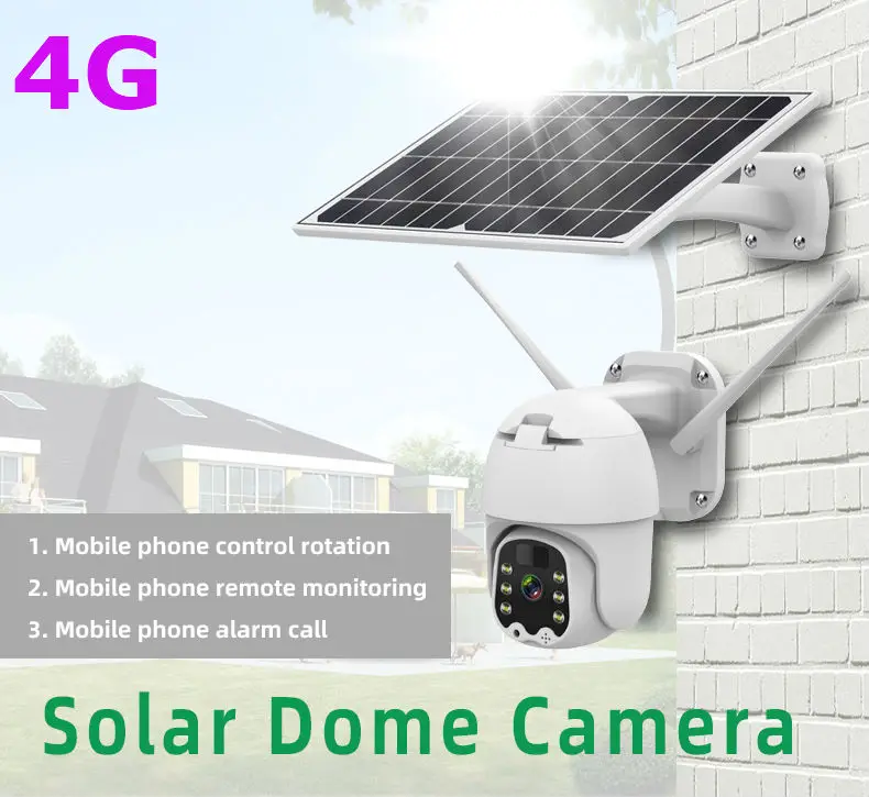 

4G Solar IP Camera WiFi 1080P CCTV Video Wireless Surveillance Camera Outdoor Night Vision Motion Detection PTZ Security Camera