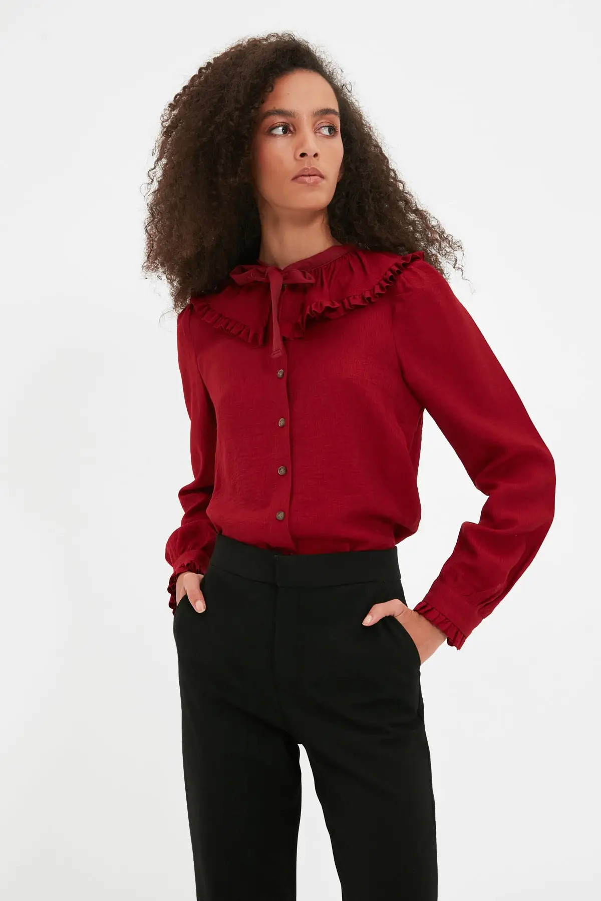 

Trendyol Lacing Detailed Shirt TWOAW22GO0551