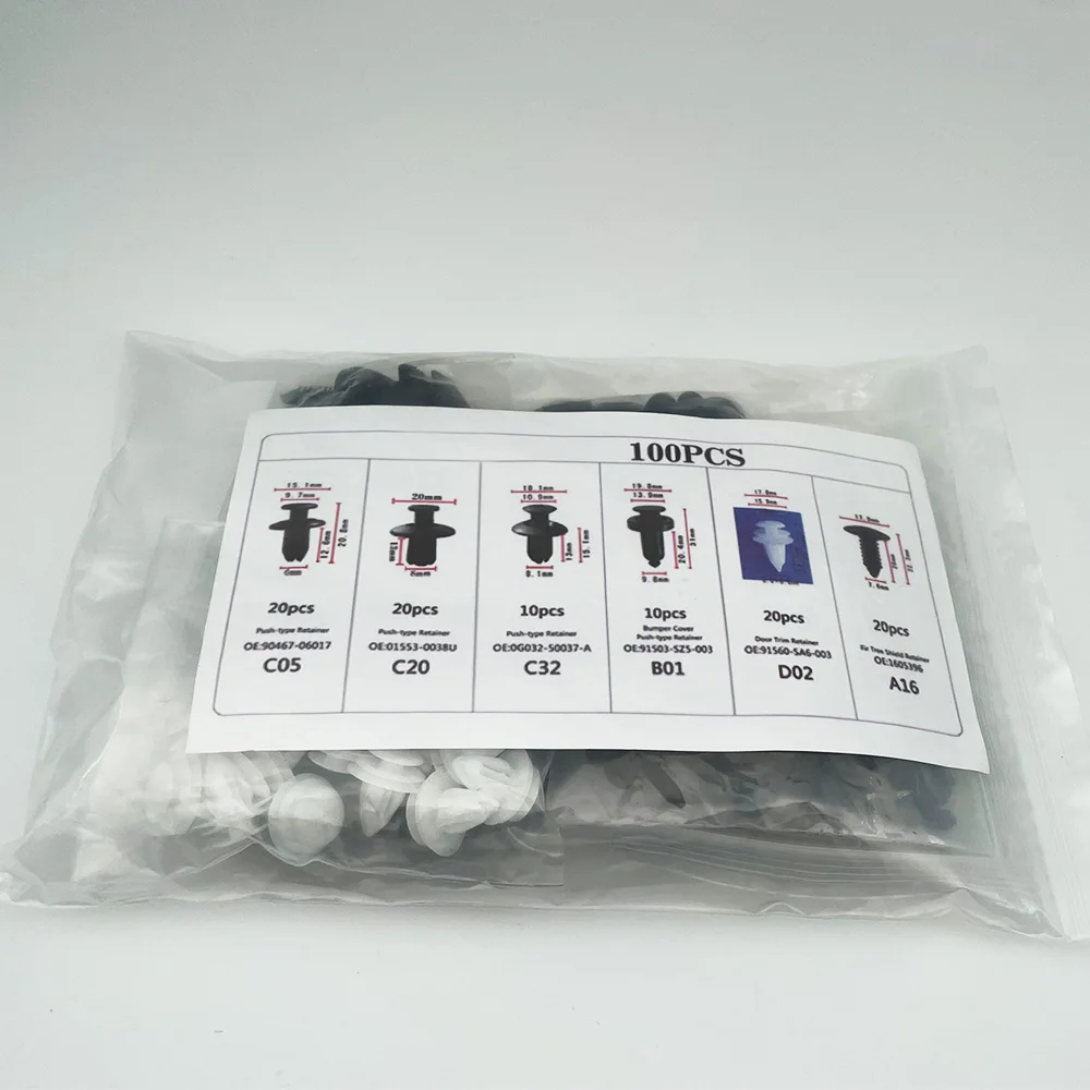 

Универсальные автомобильные фиксаторы-клипсы, 6 размеров, комплект пластиковых крепежных элементов, зажим для панели автомобильной отделки, смешанные заклепки для кузова автомобиля, бампера, сменные нажимные штифты