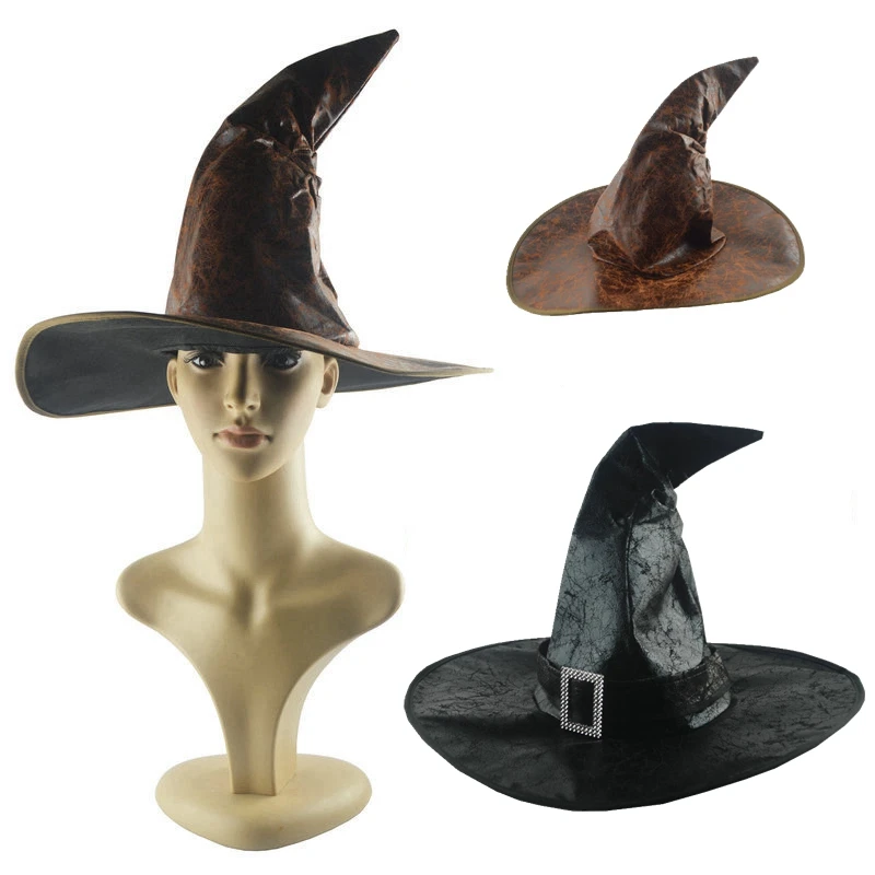 Кожаные шляпы ведьмы волшебника модные головные уборы для вечерние реквизит