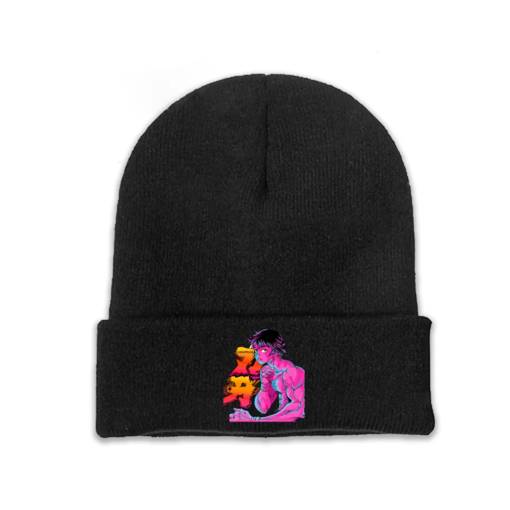 

Baki Hanma Yujiro Manga Skullies Beanies Caps Retro Knitted Winter Warm Bonnet Hats Unisex Ski Cap
