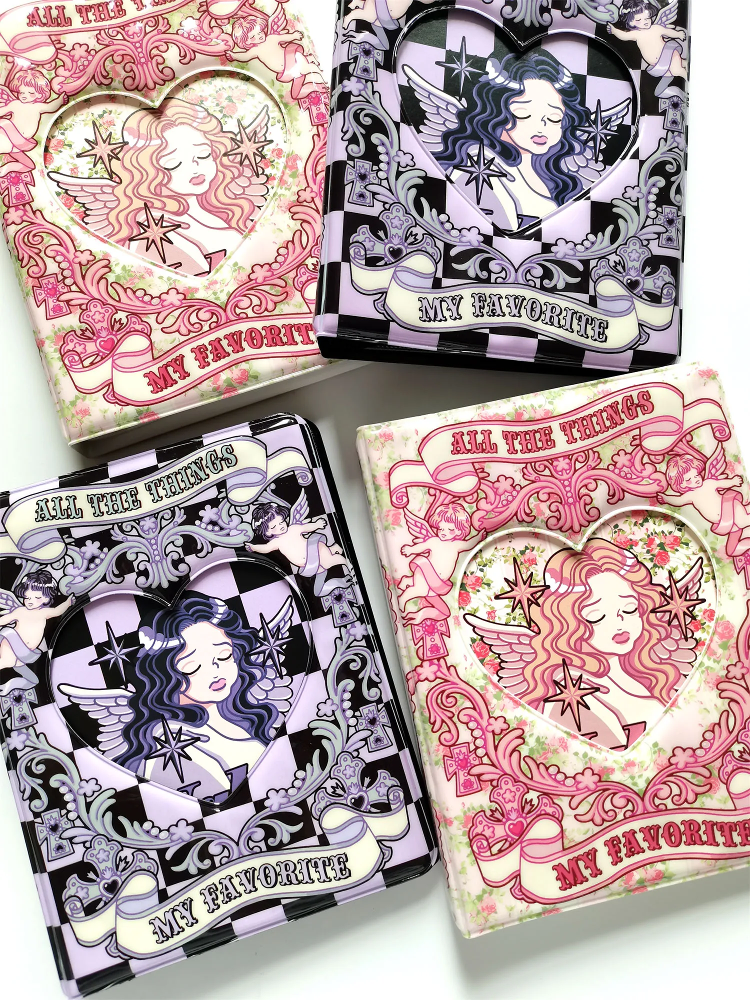 

Korea Cross Photocard Holder Book 64pocket Idol Photo Collect Book Star Chaser Girl Journal Album Cross Pendant Charm