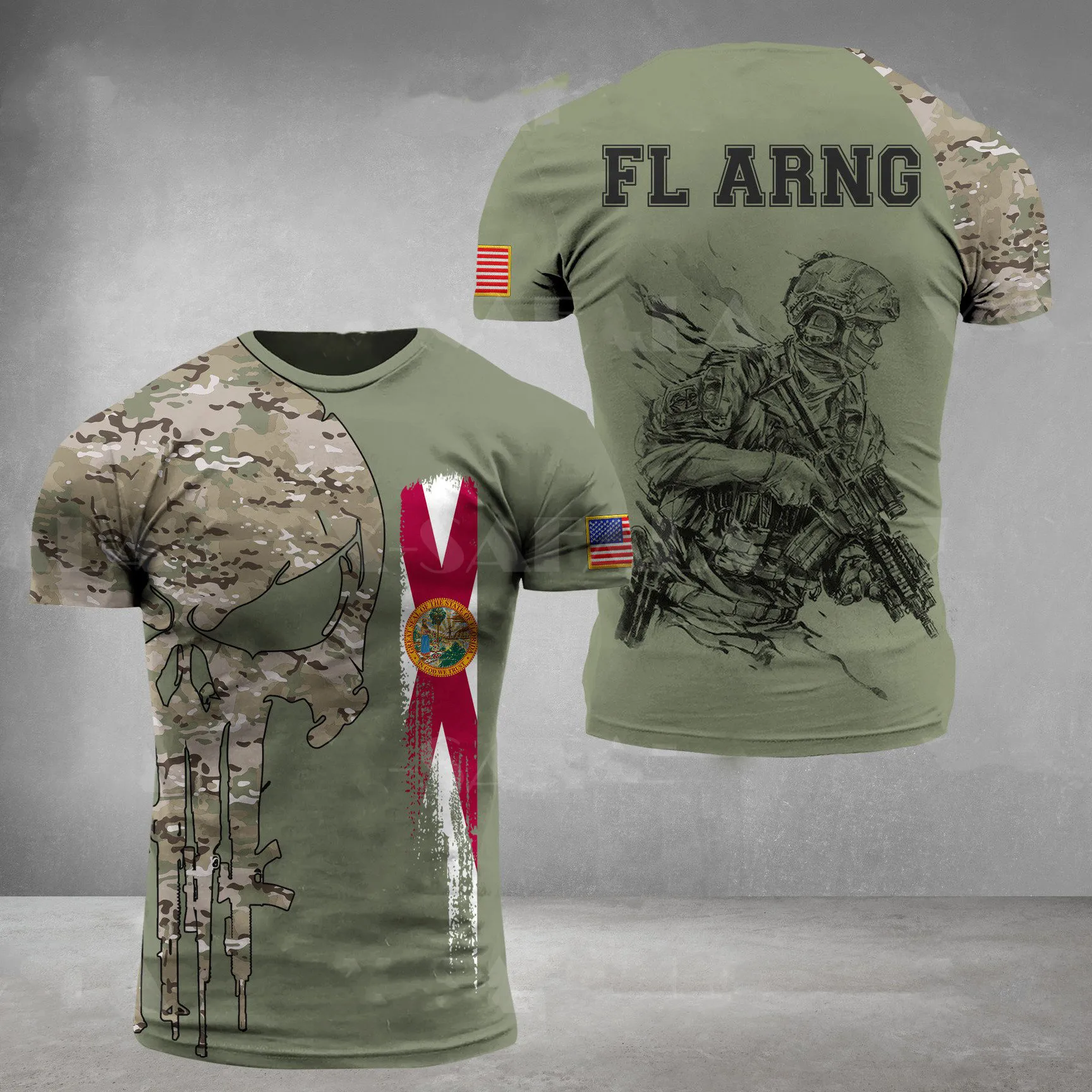 

Summer Fashion Veterans T Shirt Men's Russian French Soldier Field Camo Short Sleeve 3D Printed Commando Ukrainian Army Fan Top