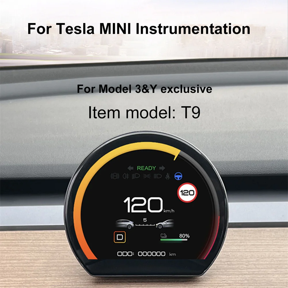 

Новинка Mini HUD для Tesla Model 3 Y автомобильный измеритель с ЖК-экраном скоростное открытие двери компьютер цифровой приборной панели дисплей обновления
