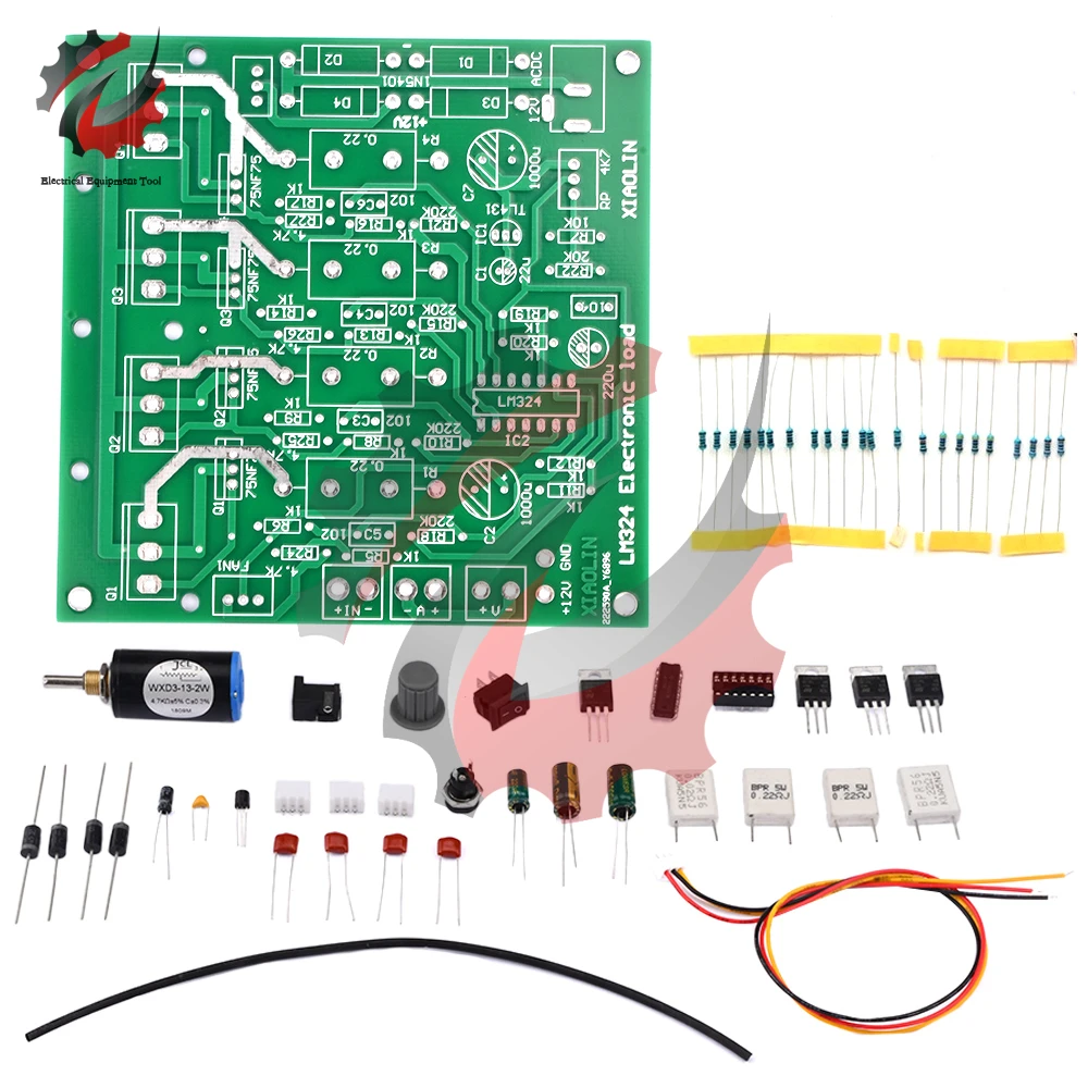 

150W 15V 10A / 60V 2.5A Electronic Load Test Board Kit Constant Current Discharge Aging Power Power Supply Accessories Diy Kit