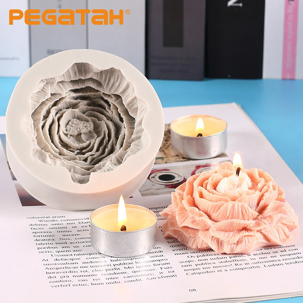 

Peony Flower Handmade Soap Mold Flower Mold Soap Making Molds Peony Silicone Mold for Resin Candle Mold Peony Flower Decoration