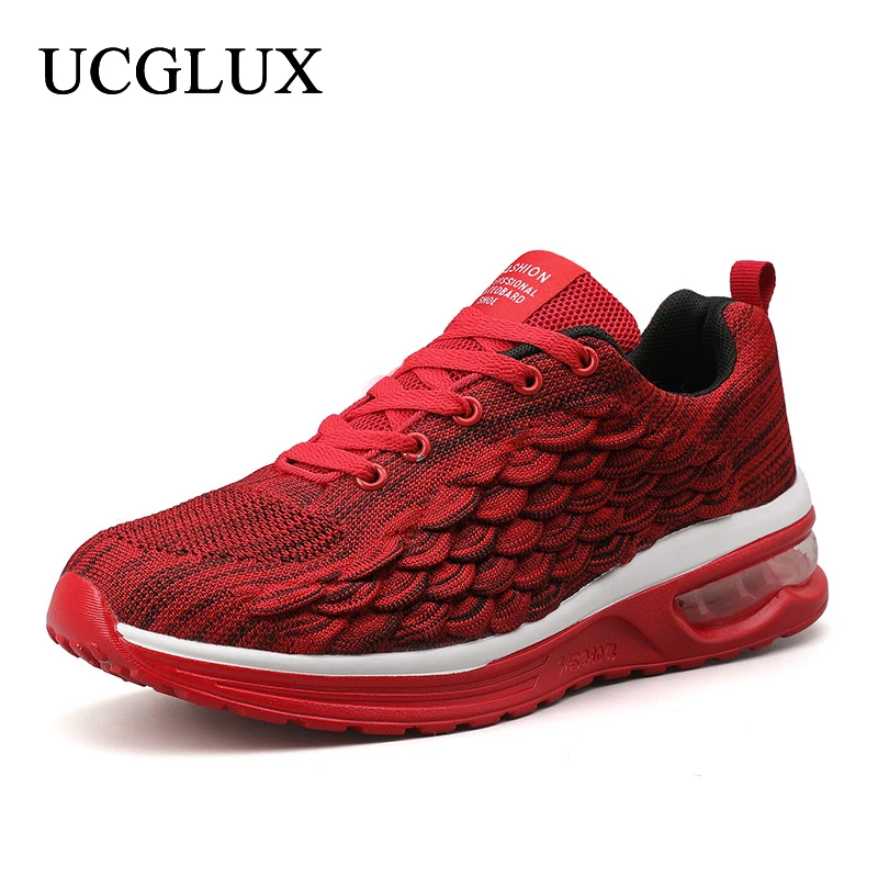

2022 New Men's Breathable Air Cushion Sports Shoes Trend Couple Shock Absorption Casual Shoes Large Outdoor Casual Shoes