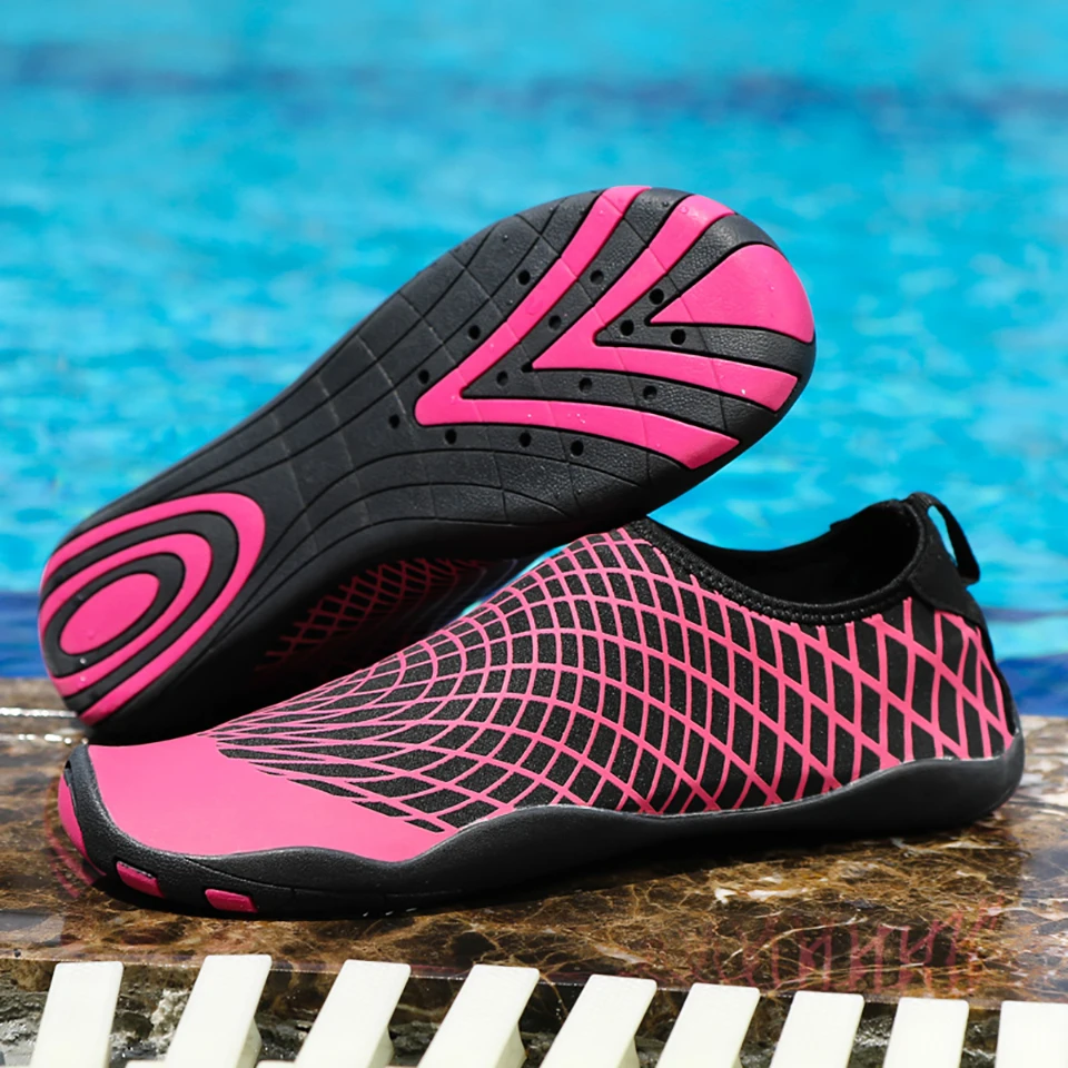 Loekeah Unisex Barefoot Beach Shoes Summer Quick-Dry Water Shoes Swimming Surfing Anti-Slip Aqua Sneakers Women Gym Yoga Socks