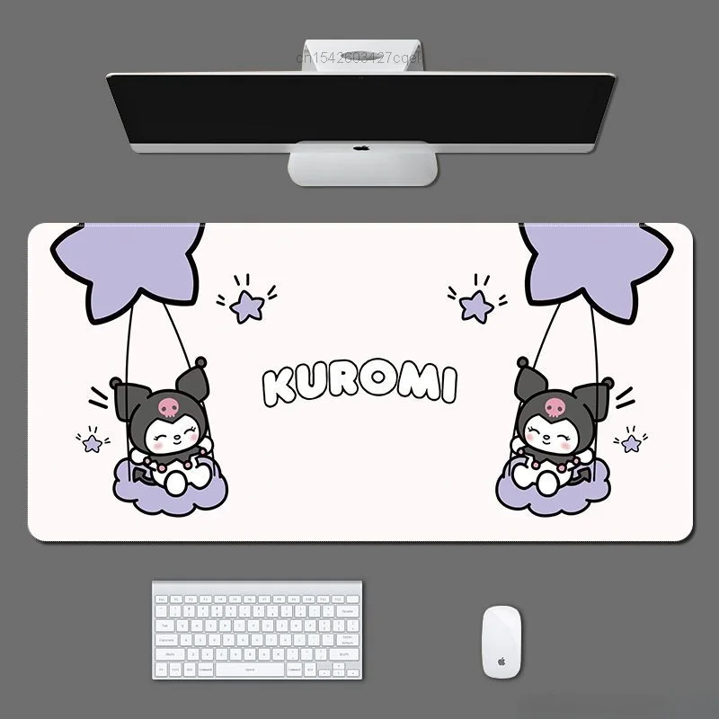 Tanie Sanrio Kuromi Komputer Biurowy Podkładka Pod Klawiaturę Mężczyźni Kobiety Nowa Kreskówka ładny Stół Podkład Na Biurko Podkładka Pod Mysz Duże Rozmiary Akcesoria Do Grania