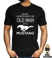 mens ford mustang t shirt never underestimate old man funny dad car gift tee top