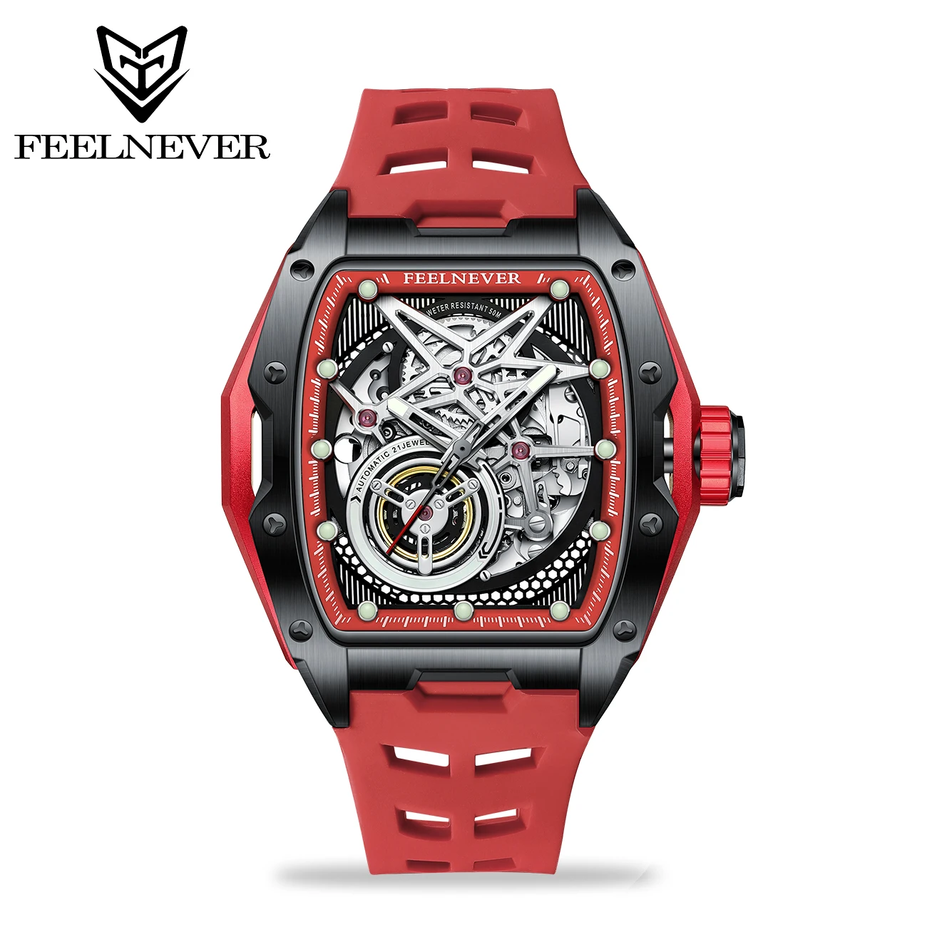 Мужские автоматические часы FEELENEVER дизайнерские механические наручные