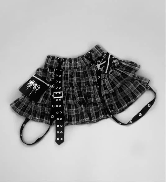 Японские короткие юбки с повязками для шахт новые летние Harajuku в студенческом