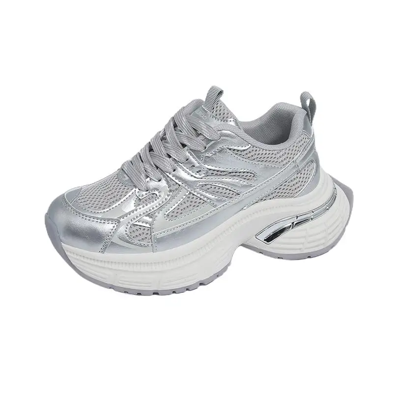 Женские кроссовки на платформе. Женская обувь. Летняя Теннис. обувь толстой