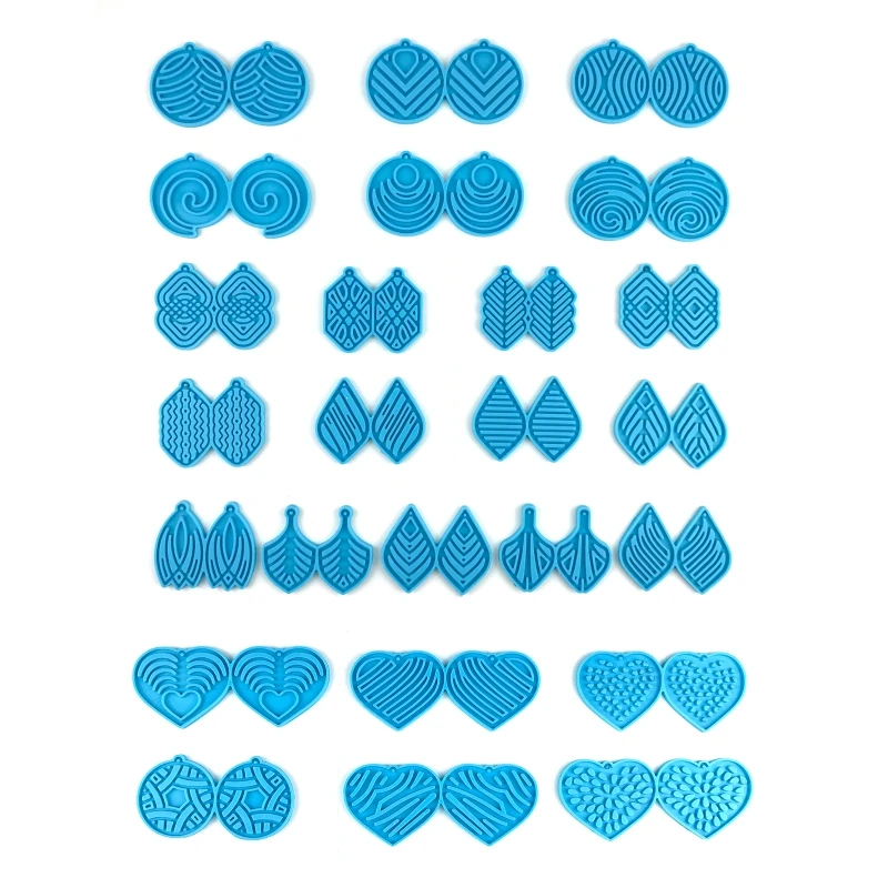 

Unique Earring Molds Resin Jewelry Molds,Earring Silicone Mold w/ Hanging Hole for DIY Resin Jewelry,Pendant,Key Chains LXAE