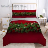 3d bedding sets red xmas duvet cover set quilt covers and pillow shams comforther case christmas tree printing design bedclothes