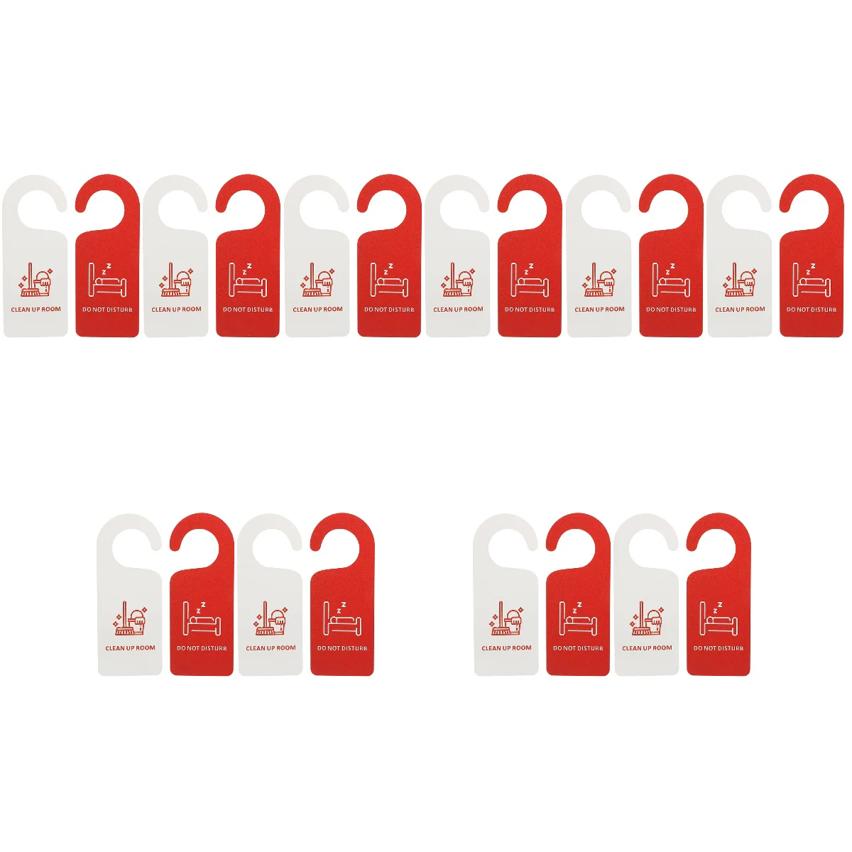 

20 pcs Clean Up Room Sign Do Not Disturb Sign Double-sided Door Hanger Sign for Hotel