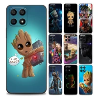 marvel phone case for honor 50 30 10 lite 30i 20 20e 9a 9c 9x pro 8x nava 8i 9 y60 cover i am groot marvel soft silicone cases