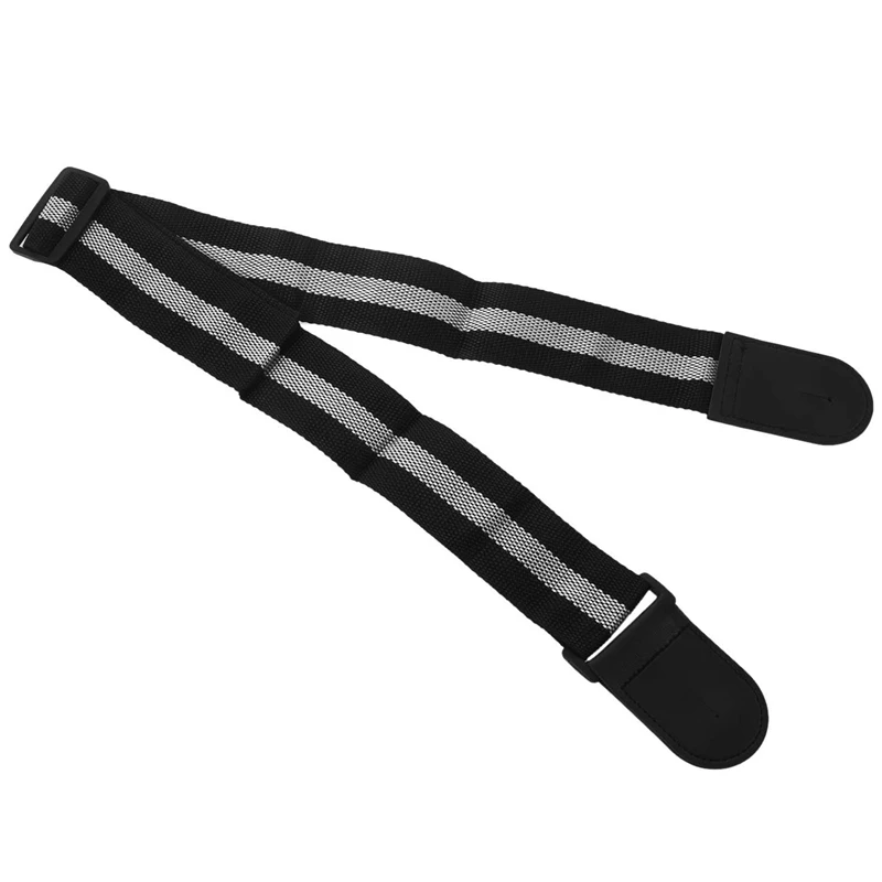 

3 регулируемых гитарных ремня, нейлоновый ремешок для акустической гитары с искусственной кожей, аксессуары для гитары Tipsguitar, черный + серый