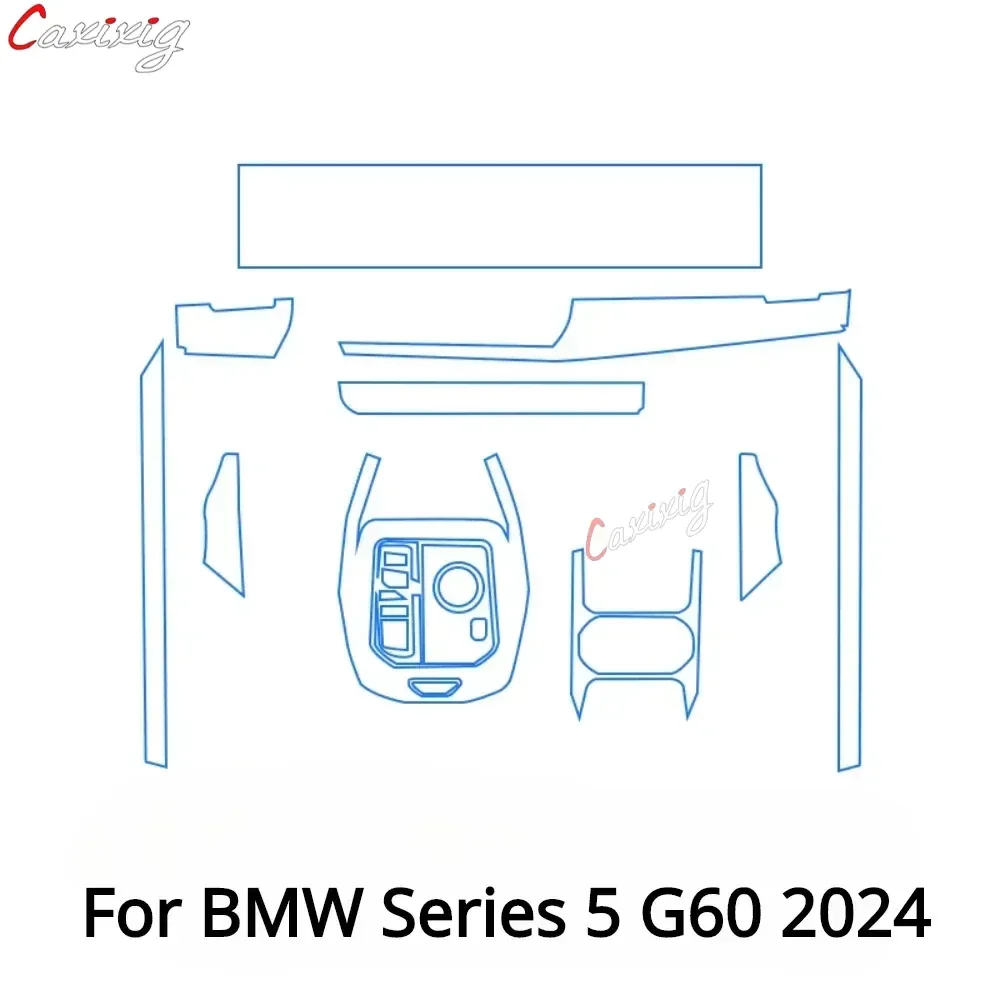 

Автомобильные аксессуары для BMW серии 5 G60 2024, тонкая пленка для интерьера, прозрачная ТПУ панель передач, центральная консоль, устойчивая к царапинам, установка